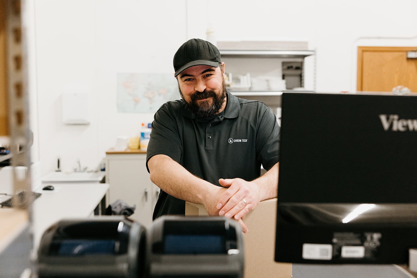 Friendly Warehouse Staff Packing Orders